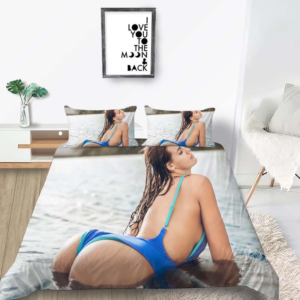 2023 Nowy styl Komplet Pościeli Dzieci Dziecko Domowe Ubrania na Łóżko Nowoczesny Nadruk 3D Nowo Modne Poszwy na Kołdrę Bikini King Size