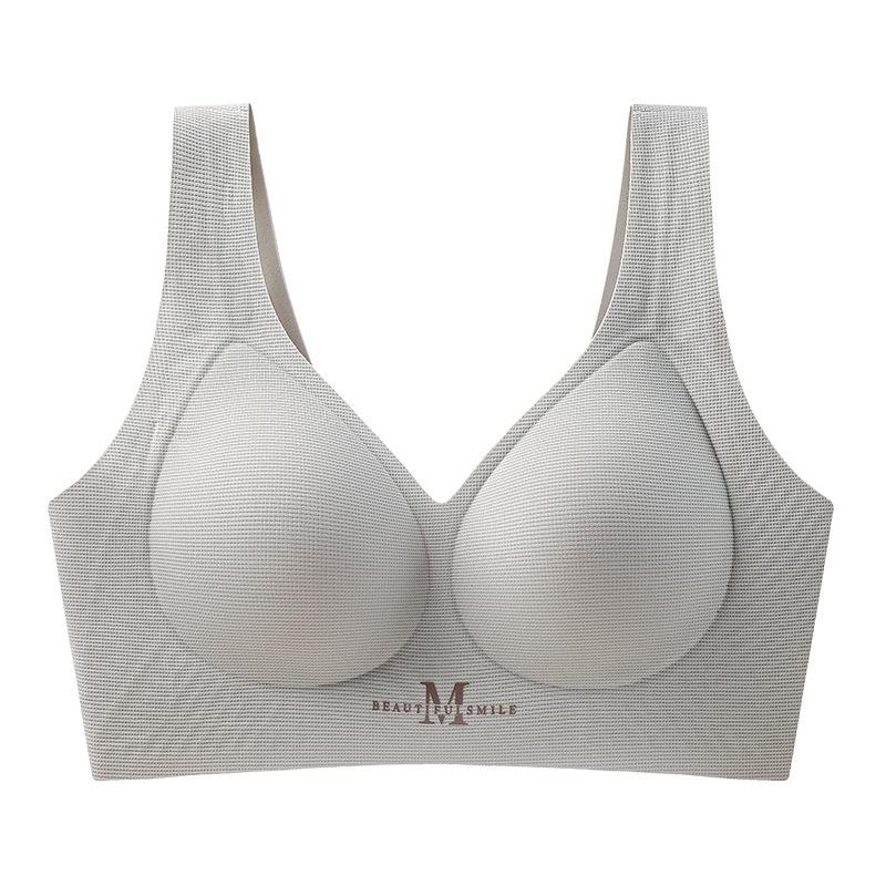 

Женское удобное собирающее бюстгальтер простое положение против скольжения без стального кольца бюстгальтер пуш-ап 2XL серый