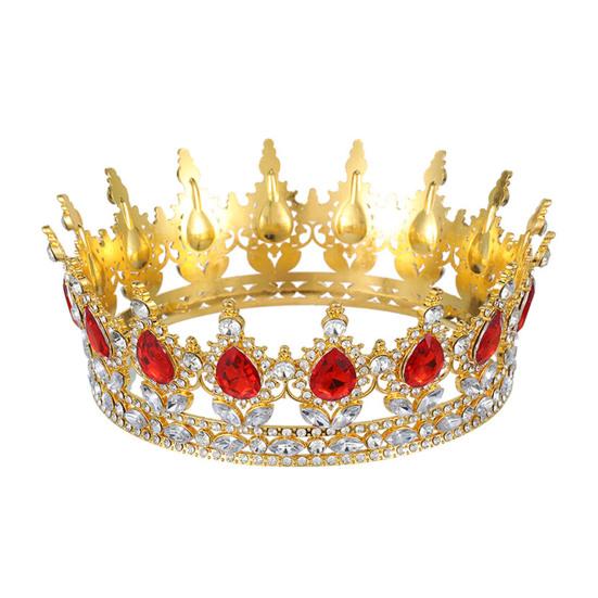 Women Crown Tiara Shiny Rhinestones Inlaid Queen Bridesmaids Crown Accessory for Wedding Halloween Birthday