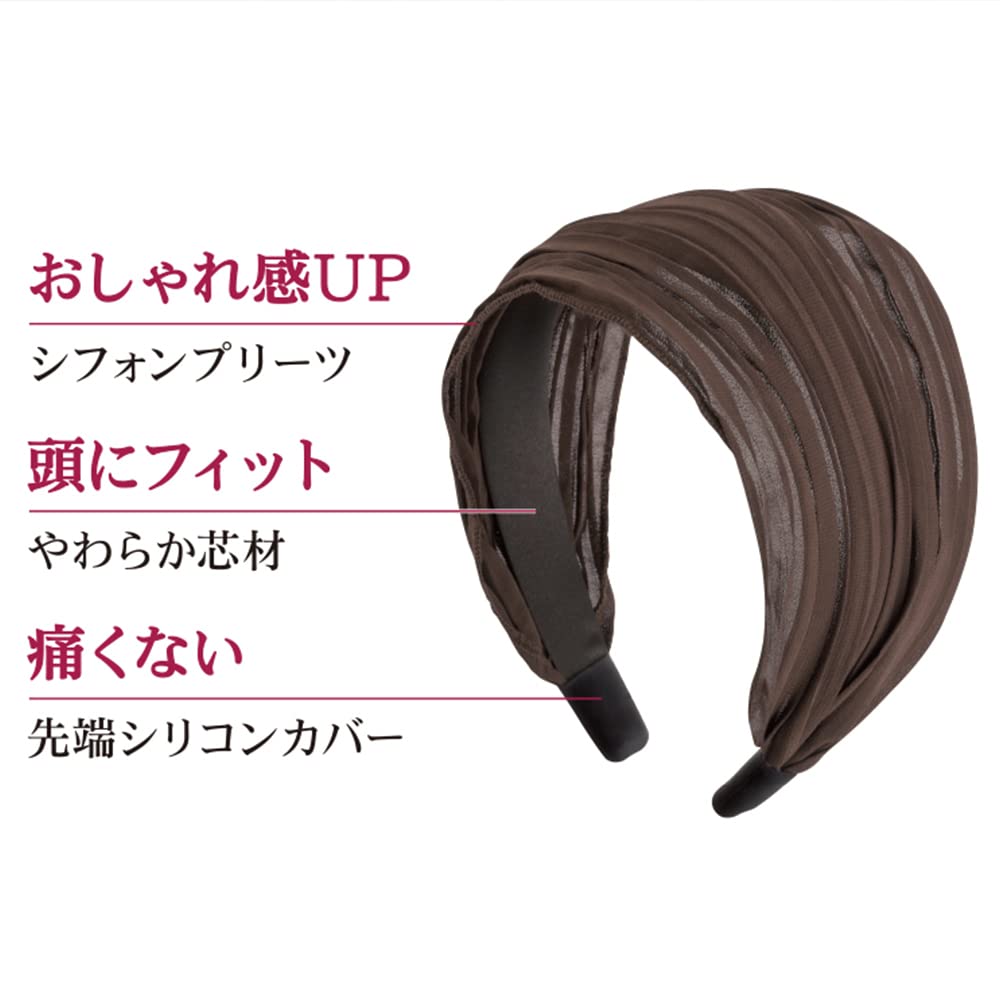 MEIDAI Comfortable Turban Headband for Wide Hair Comfortable Ribbon Solid Slimming Conceals Gray and Beautiful Headband for 1 Adults, Scarf, Hairband,