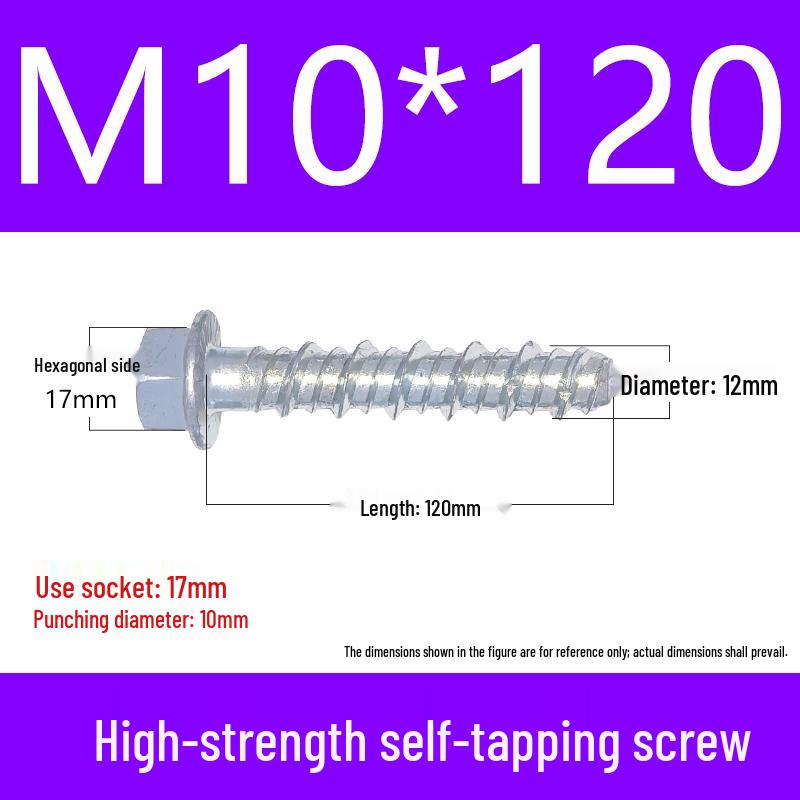 High-Strength Self-Drilling Concrete Anchor Bolt with Self-Anchoring Point and Special Cutting Head