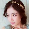 Women Elegant Baroque Leaf Flower Elastic Headband Hair Band Party Beach Gift