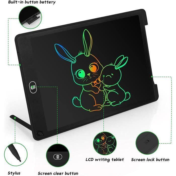 Tablette de dessin - ZGEER - 12 pouces - LCD couleur - Effaçable - Jouets éducatifs