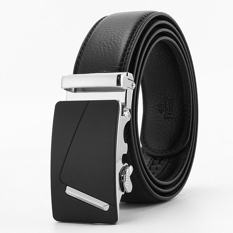 Microfiber Open Edge Automatic Buckle Belt Men's Casual Belt Men's Trouser Belt