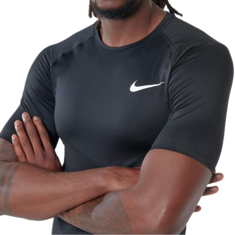 Nike Logo Printed Casual Crew Neck Short Sleeve T-Shirt Men Tops Black BV5631-010