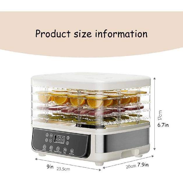 5-Layer Household Dry Fruit Machine Food Dryer Fruit Vegetable Snack Freeze-drying Machine Adjustable Temperature Touch Control