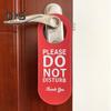 Do Not Disturb Door Hanger Double-sided Faux Leather Welcome Please Knock Home Office Door Handle Sign Hanging Decoration Ornament