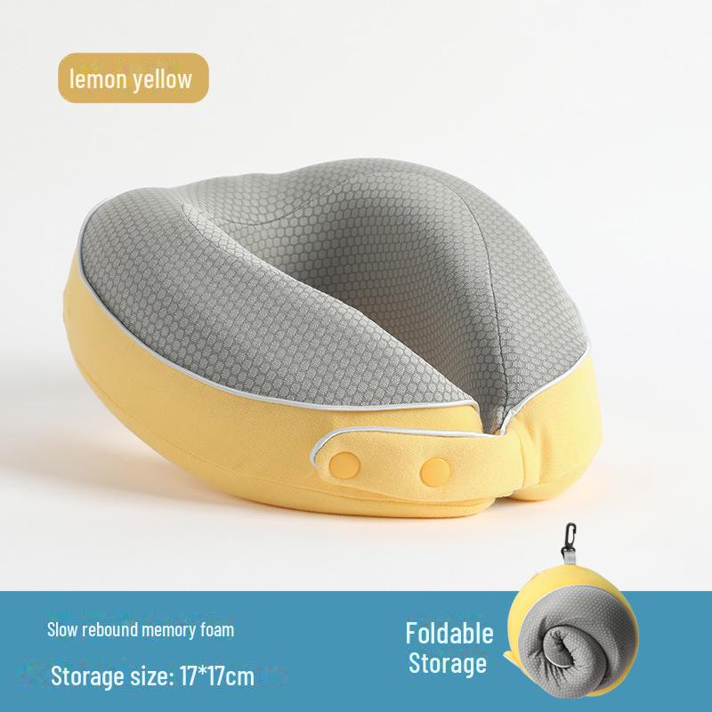 

Подушка для подорожей U-подібної форми з піни з ефектом пам яті - ергономічна підтримка шиї для літаків Neck Pillow + Basic Packaging