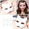 Anime Foxes Mask Japanese Cosplay Rave Håndmalt Anime Demon Slayer Half Face Cat Masks Halloween Dress Up Festival rekvisita