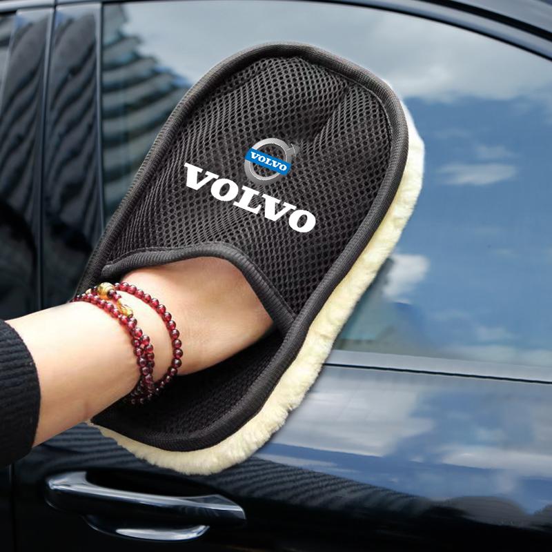 Car Plush Cleaning Gloves Thickening Wool Wash Towel For Volvo Xc60 Xc90 V40 V60 S60 V50 V90 S80 C40 XC40 V70 XC70 C30 C70 EX90