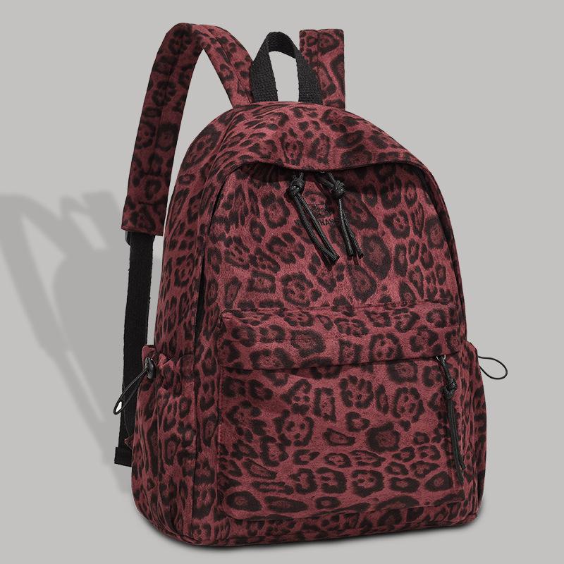

Leopard Print Korean Style Casual Backpack for Students