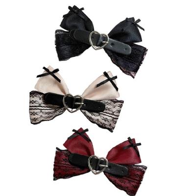 Elegant Bow 2000s Black Balletcore Hair Clip Elaborate Flat Clip Balletcore