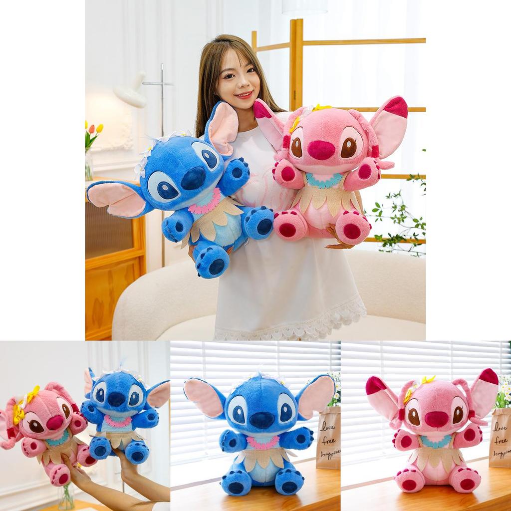 Stitch And Angel Hawaiian Style Plush Doll Pillow Children Toy For Kids Birthday Gift