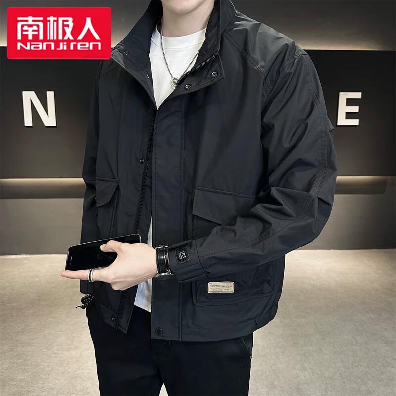 Nanjiren Men's Spring Autumn Casual Lapel Jacket