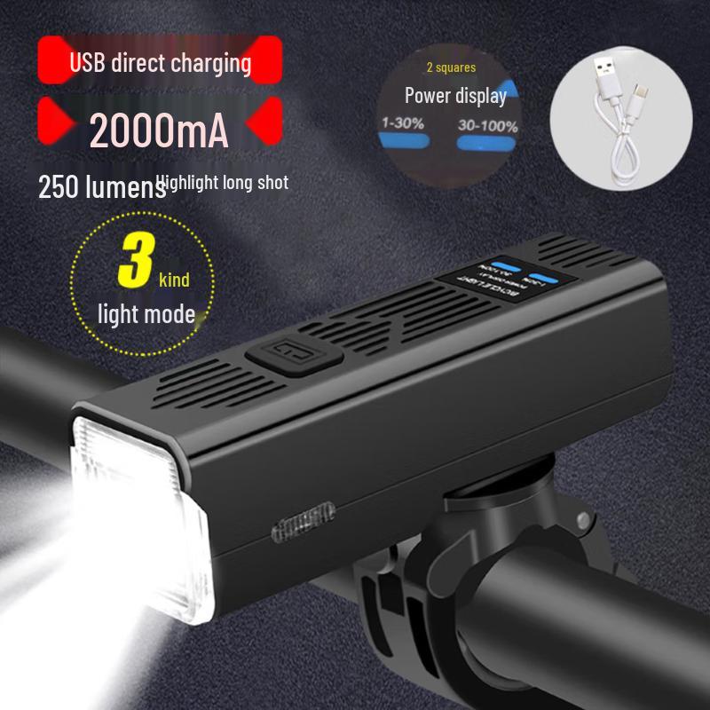 High-Brightness USB Rechargeable Bicycle Front Light Set