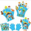 Children Hand Puppets Set Montessori Parish Toy DIY Animal Finger Puppets Storytelling Kindergarten Baby Interaction Social Tool