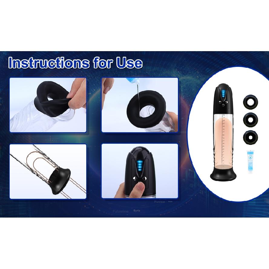 Elektrische Penispumpe Sexspielzeug für Männer Männlicher Masturbator Penis Extender Penis Vakuumpumpe Penisvergrößerung Enhancer Massagegerät