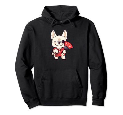 Sudadera con capucha de verano para perro Bulldog Francés Yukata divertido