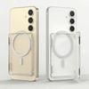 Transparent For MagSafe Card Sleeve Shockproof Wallet Phone Case  For Magnetic Phone