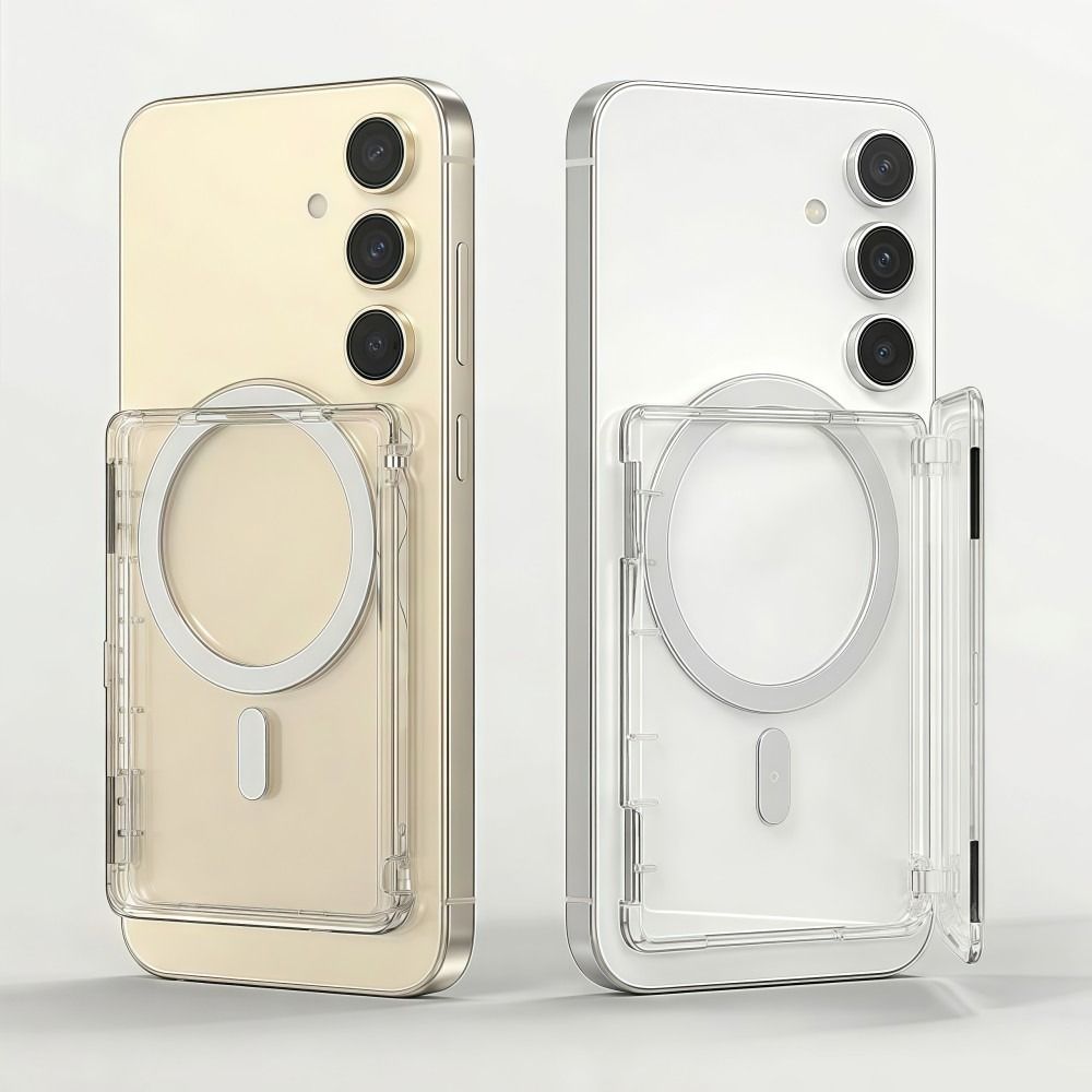 Transparent For MagSafe Card Sleeve Shockproof Wallet Phone Case  For Magnetic Phone