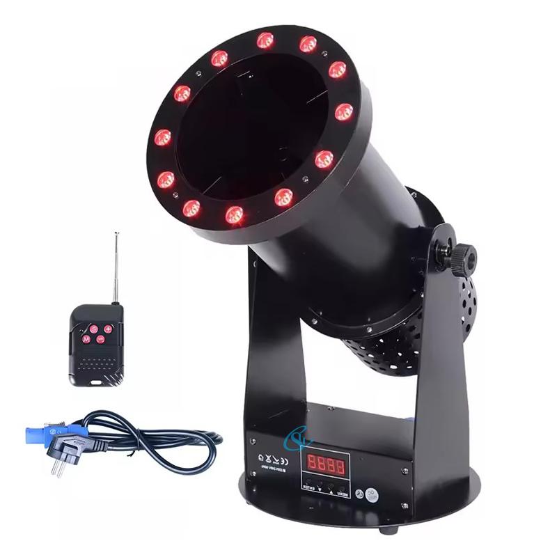 

Высококачественная светодиодная электрическая машина для выдувания конфетти мощностью 1500 Вт, профессиональная пушка для конфетти для сцены, свадьбы, шоу UK Plug чёрный