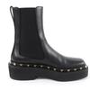 Excellent Valentino Garavani Rockstud Side Gore Leather Chelsea Boots black 37.5 Used