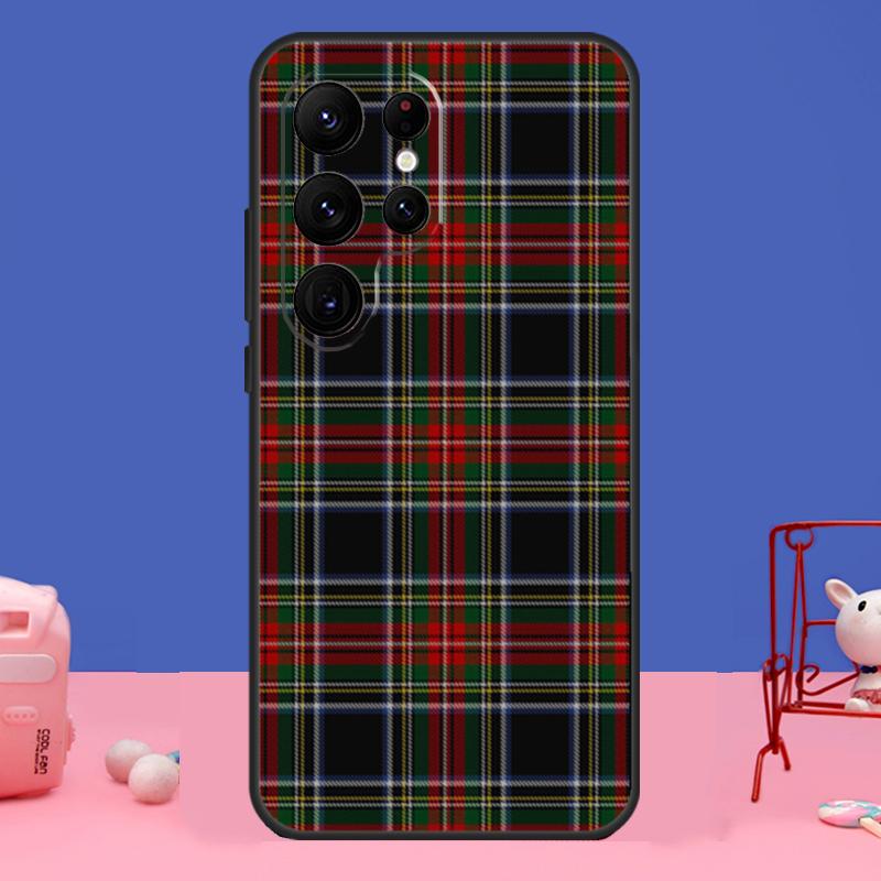 Housse Motif Carreaux Tartan Clan Stewart Pour Samsung Galaxy S24 S23 S22 S21 S20 FE Ultra Plus S8 S9 S10 Note 10 20 Ultra Coque