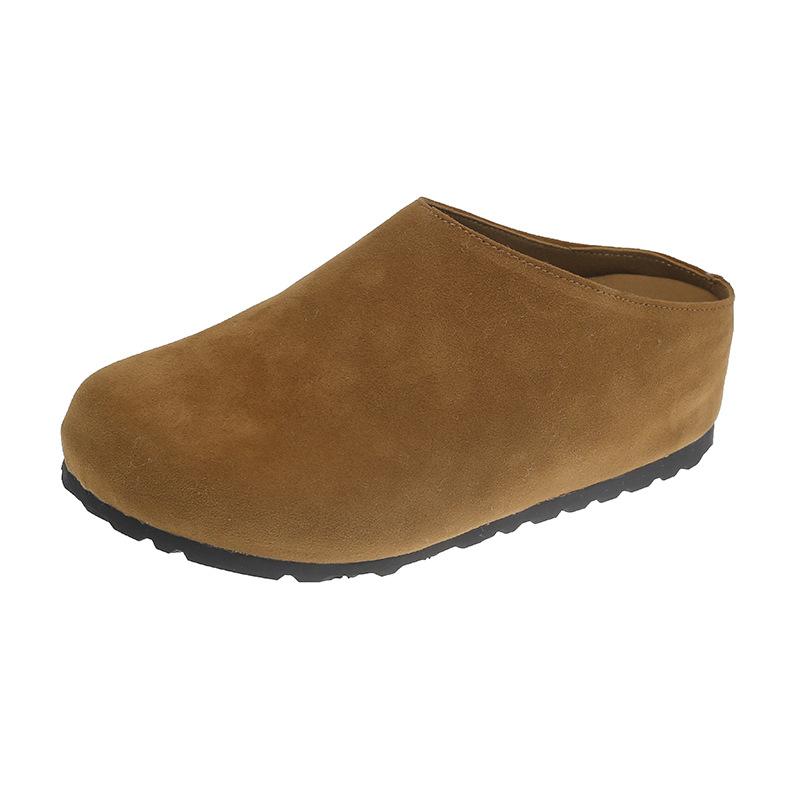 Retro style slippers women's outer wear spring new bag head half drag versatile lazy pedal