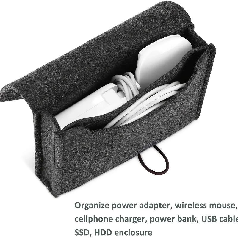 Felt Power Pack Mobile Multifunctional Data Cable Storage Bag Mobile Phone Power Bank Mouse Storage Bag