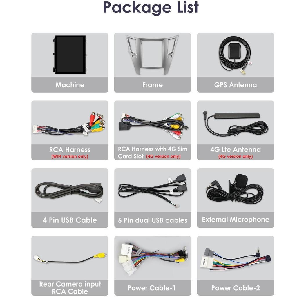 OSSURET 9,7" Android 13 Bezdrátový Carplay pro Subaru Outback Impreza Legacy 2009-2014 GPS Stereo Autorádio Inteligentní Multimediální Přehrávač 4G BT 2 Din