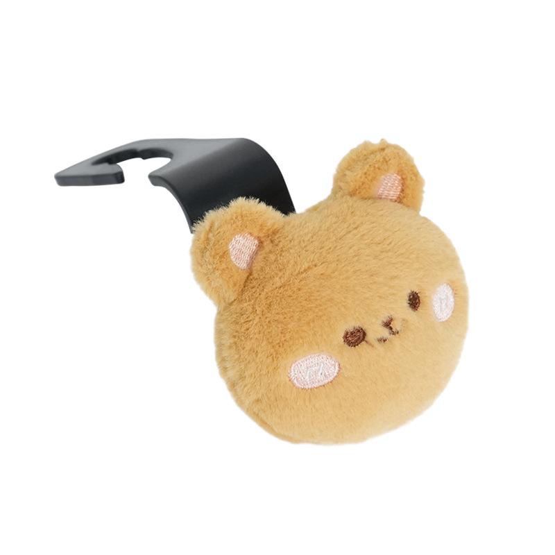 2pcs Cute Bear Rabbit Car Seat Back Hook Storage Headrest Organizer for  Food Bag Handbag Decoration Clothes Hanger