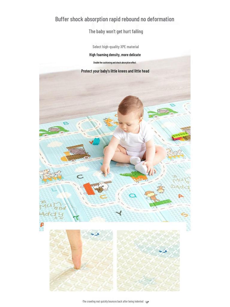 Eco-friendly Thick XPE Folding Crawling Mat for Infants and Toddlers