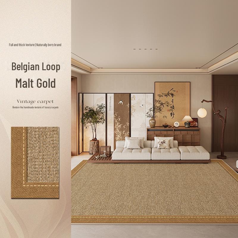 2025 Modern Chinese-style Living Room Carpet - Dirt-Resistant, Easy Care, Waterproof, Anti-Fouling, Thickened for Coffee Table/Sofa