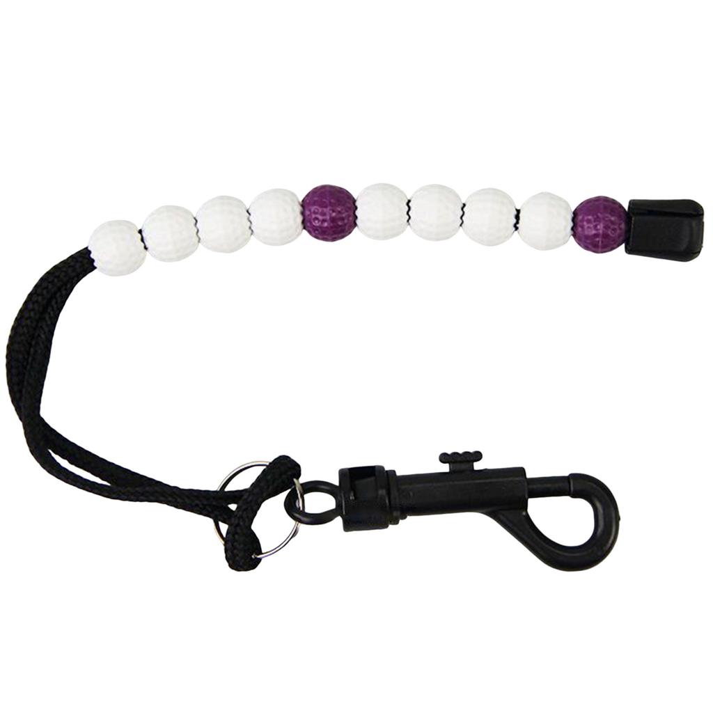 Portable Golf Beads Counter Durable Plastic Beaded Chain Scorekeeper for Golf Sports Accessories