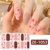 New Maple Leaf Pink Hot Stamped Gold Nail Stickers 3D Ombre Grass Fresh Style Nail Stickers