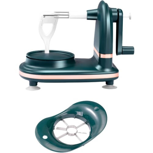Givolfi Apple Peeler, Rotating Fruit Peeler with Suction Cup, Automatic Cutter, Multi-Functional Apple Peeler for Home Use (Green)