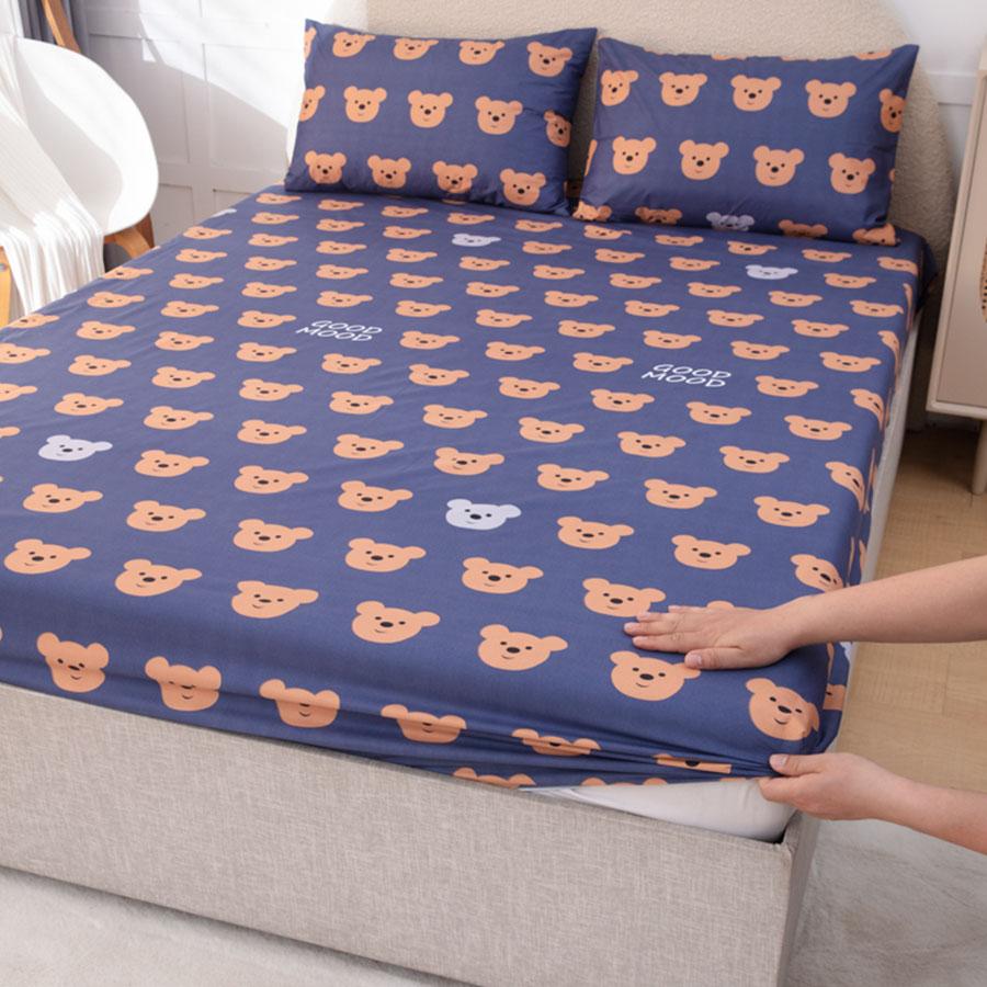 1pc Waterproof Mattress Protector Breathable Mattress Cover Anti-mite Anti-bacterial Fitted Bed Sheet (No Pillowcase)