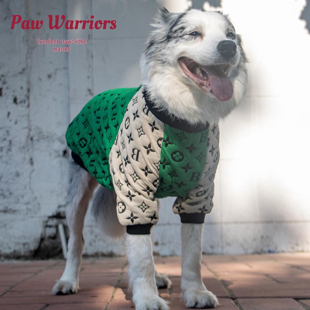 Large Dog Hoodie: Warm Patchwork for Autumn/Winter - Fits Samoyed, Border Collie, Poodle, Teddy, Puppy, Cat