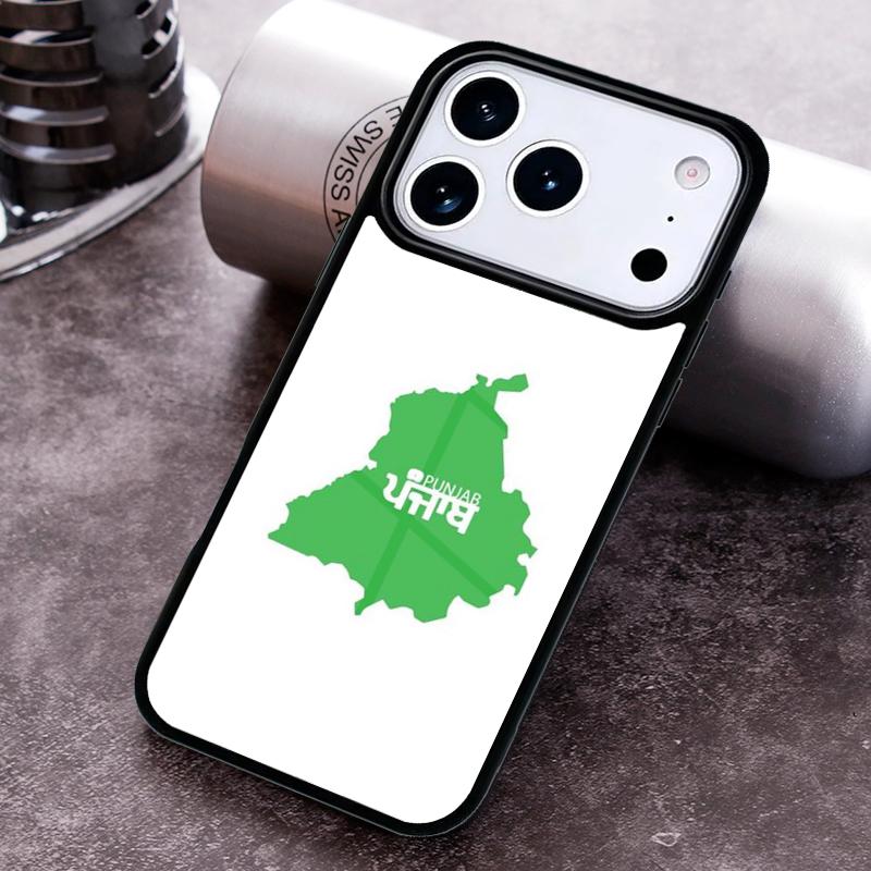 Punjab Map Outline soft Phone Case for iPhone 17 16 15 Pro Max Air 14 13 12 11 Plus Shockproof Capa Cover
