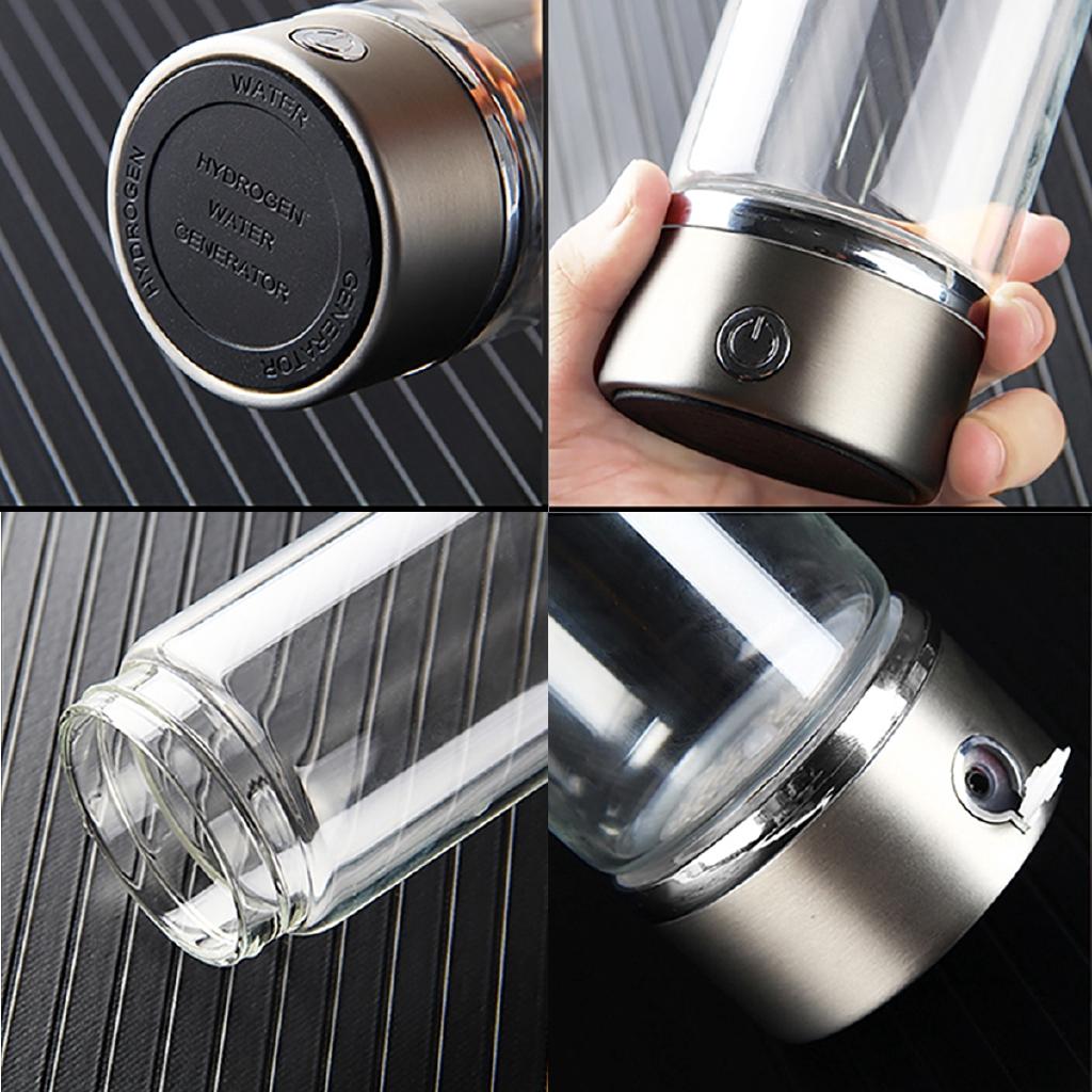 420ML Hydrogens-rich Cup Generator Alkaline Maker Ionizer Bottle Rechargeable Negative Ion Water Cup