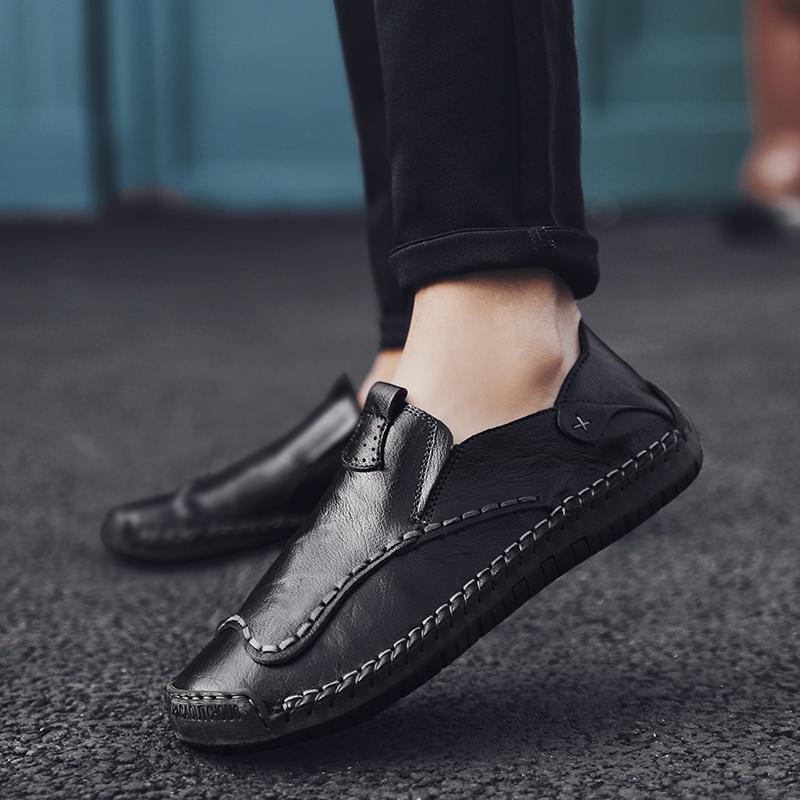 Designer Brand Men Flats Men's Leather Casual Shoes Business Style Formal Shoes Versatile Men's Loafers Lightweight Men's Shoes