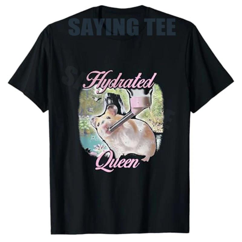 Hamster Drinking Water Graphic TShirt Cute Mouse Lover Cotton Tee Trip S