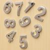 Digit Polished Number Sticker Plated Plate Pattern Nickel Sign Number Decal for Hotel