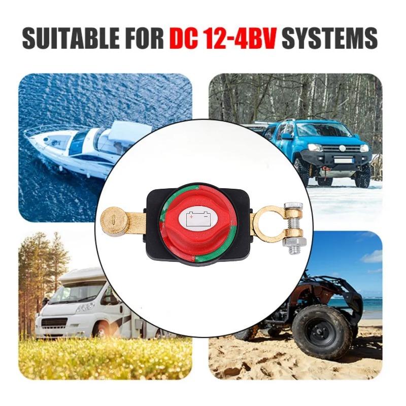 12V-48V Universal Car Battery Positive Pole Disconnect Switch Corrosion-Resistant for Sedans SUV Commercial Vehicles Accessories