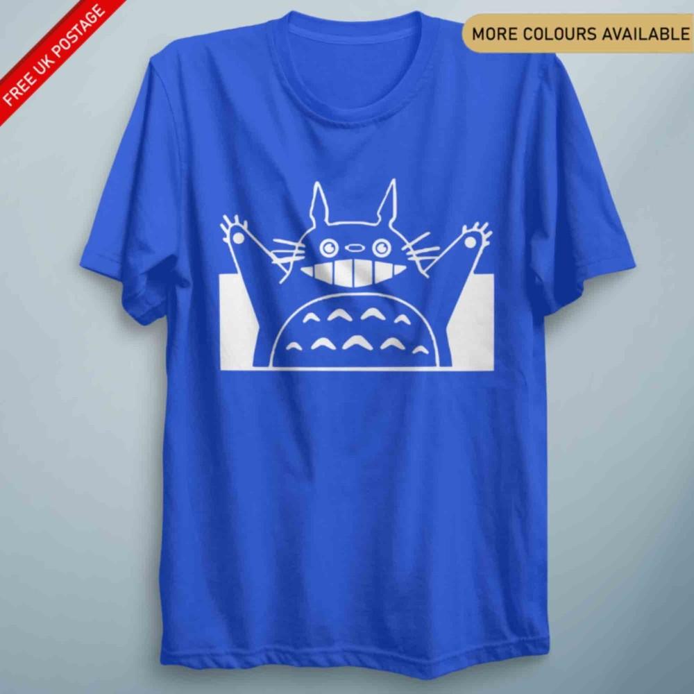 Studio Ghibli Inspired Smiling TShirt Totorro Anime Miyazaki Gamer Tee S