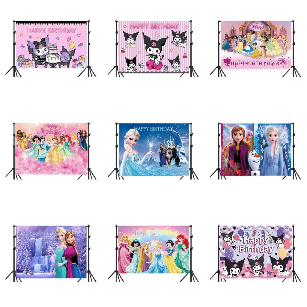 Frozen Background Decoration Banner For Festive Events With Cartoon Design For Party Decor
