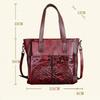 Retro Genuine Leather Female Bag Large Capacity Casual Tote Handmade Embossed Women Handbag Shoulder Bags