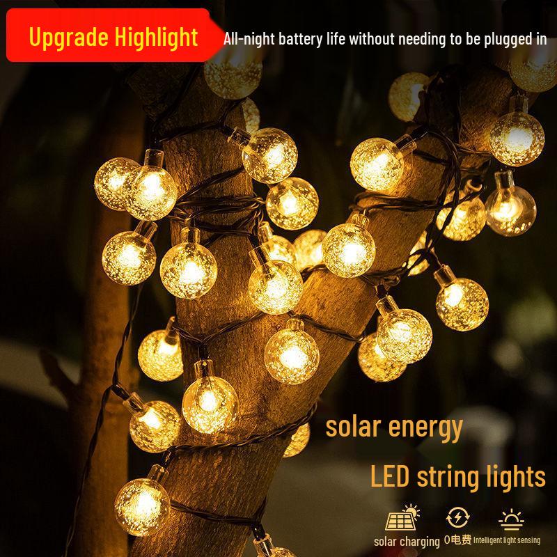 Solar LED Fairy String Lights: Waterproof Outdoor Patio & Garden Decor Lights for Tree Wrapping