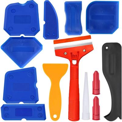 13-teiliges Set Kunststoff Dichtmittelentferner Kit Spachtel Fugenkratzer Glas Kleber Finishing Werkzeuge