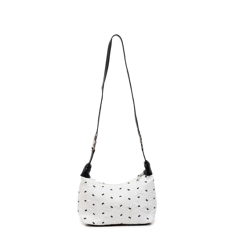 Foreign Style Polka Dot Summer New Small Square Bag Women's Bow Versatile Fashion Commuting Personality Casual Messenger Bag
